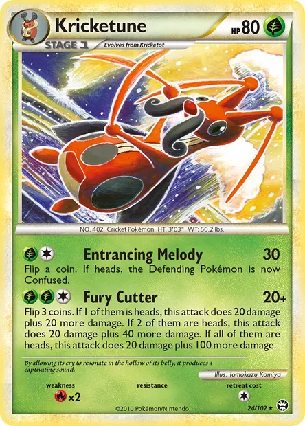 Kricketune, Pokémon card TM 24 — Triumphant set