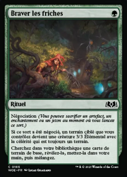 Braver les friches, carte Magic WOE 165 — extension Wilds of Eldraine