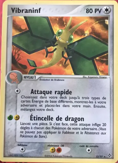 Vibraninf, carte Pokémon DR 22 — extension EX Dragon