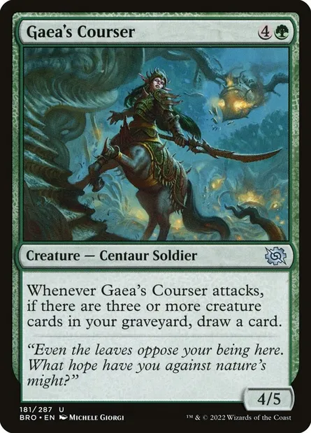 Gaea's Courser, Magic card BRO 181 — The Brothers' War set