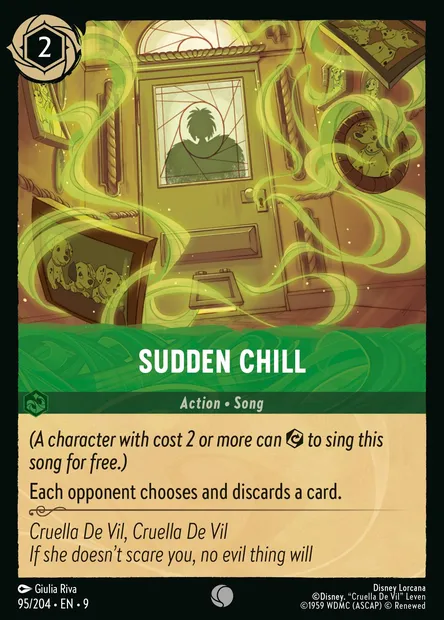 Sudden Chill, Disney Lorcana card CH9-095 — Fabled set