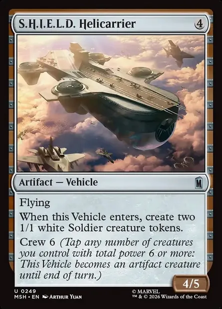 S.H.I.E.L.D. Helicarrier, Magic card MSH 249 — Marvel Super Heroes set