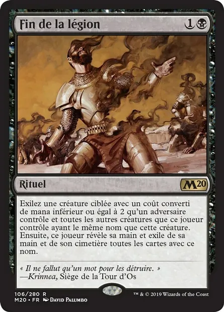 Fin de la légion, carte Magic M20 106 — extension Core Set 2020