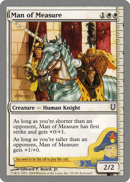 Man of Measure, carte Magic UNH 18 — extension Unhinged