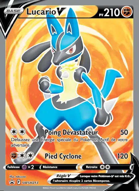 Lucario V, carte Pokémon SWSH 213 — extension Promo SWSH