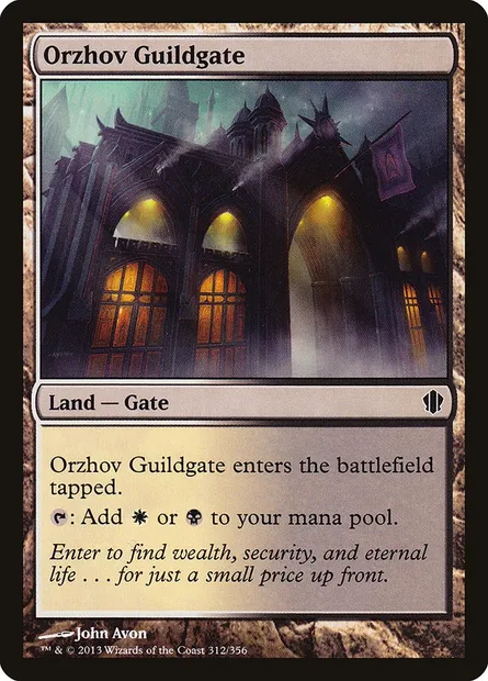 Orzhov Guildgate, Magic card C13 312 — Commander 2013 set