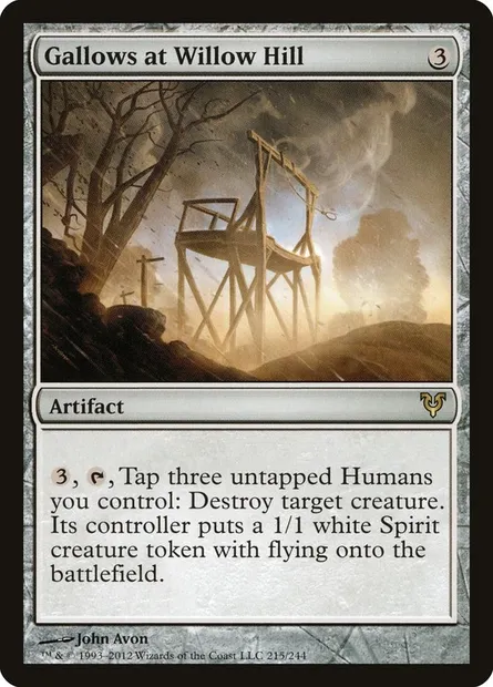 Gallows at Willow Hill, Magic card AVR 215 — Avacyn Restored set