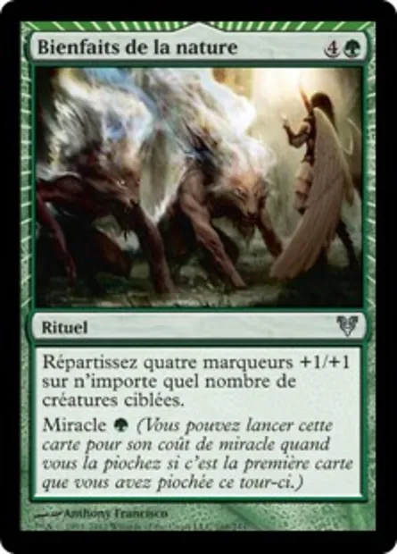 Bienfaits de la nature, carte Magic AVR 168 — extension Avacyn ressuscitée