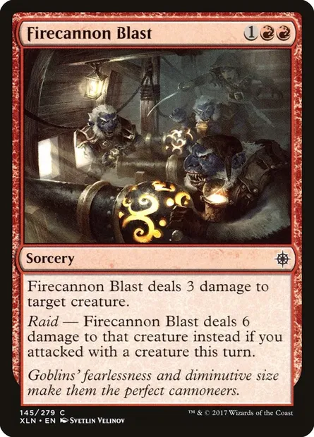 Firecannon Blast, Magic card XLN 145 — Ixalan set