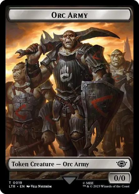 Orc Army, carte Magic TLTR 19 — extension Tales of Middle-earth Tokens