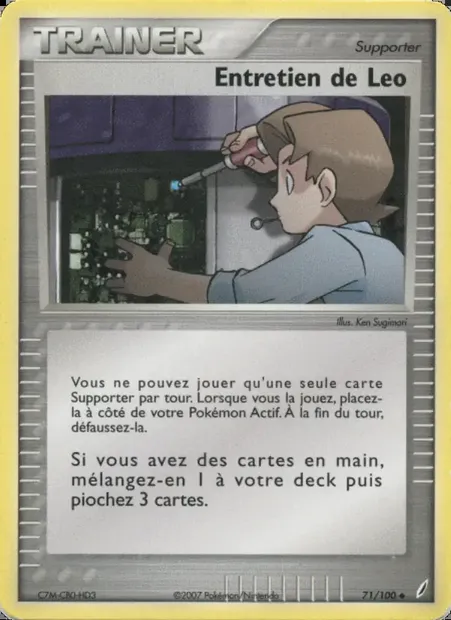 Entretien de Leo, carte Pokémon CG 71 — extension EX Gardiens de Cristal