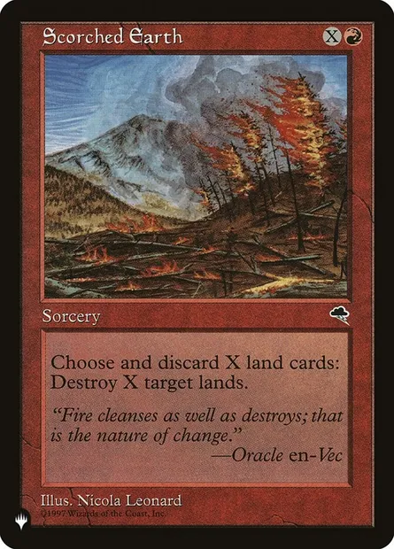 Terre brûlée, carte Magic PLST TMP-200 — extension The List