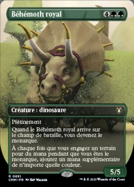 Béhémoth royal, carte Magic CMM 651 — extension Commander Masters