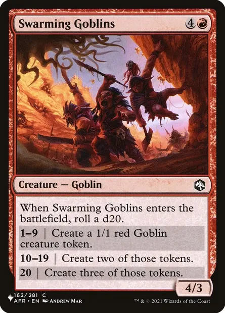 Swarming Goblins, Magic card PLST AFR-162 — The List set