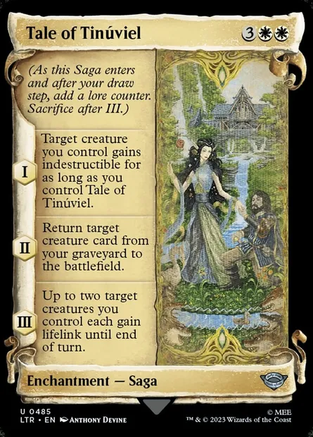 Conte de Tinúviel, carte Magic LTR 485 — extension Le Seigneur des Anneaux : chroniques de la Terre du Milieu
