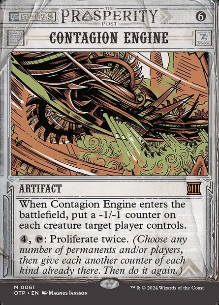 Contagion Engine, Magic card OTP 61 — Breaking News set