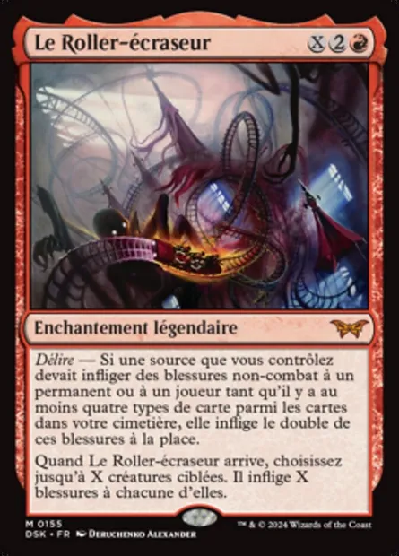Le Roller-écraseur, carte Magic DSK 155 — extension Duskmourn: House of Horror