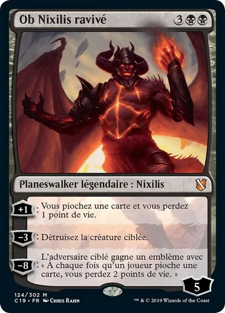 Ob Nixilis ravivé, carte Magic C19 124 — extension Commander 2019