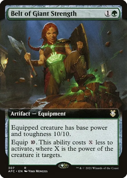 Belt of Giant Strength, Magic card AFC 307 — Forgotten Realms Commander set