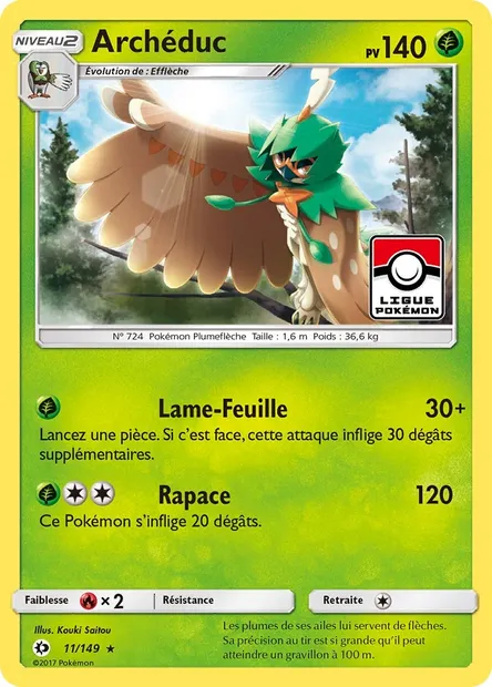 Archéduc, carte Pokémon SUM 11 — extension Soleil et Lune