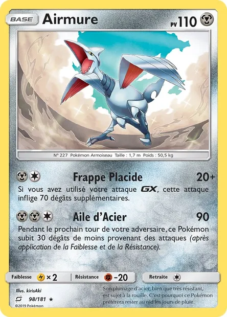 Airmure, carte Pokémon TEU 98 — extension Duo de Choc