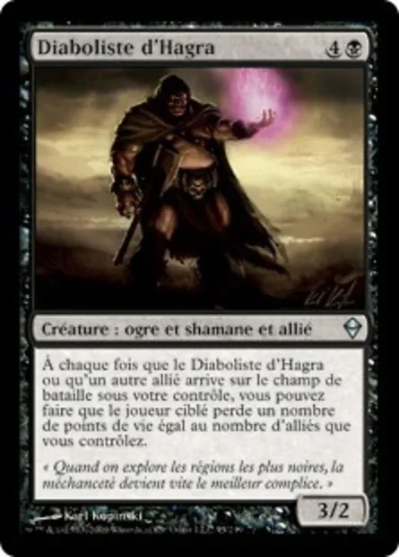 Diaboliste d'Hagra, carte Magic ZEN 95 — extension Zendikar
