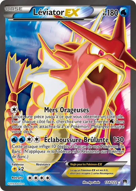 Léviator EX, carte Pokémon BKP 114 — extension Rupture Turbo