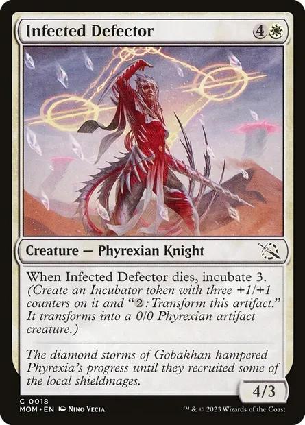 Infected Defector, Magic card MOM 18 — March of the Machine set