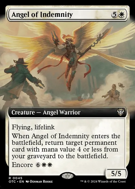 Angel of Indemnity, Magic card OTC 45 — Outlaws of Thunder Junction Commander set