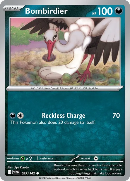 Bombirdier, Pokémon card SCR 097 — Stellar Crown set