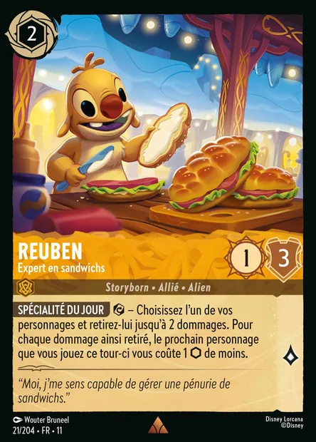 Reuben - Expert en sandwichs, carte Disney Lorcana CH11-021 — extension Givresort