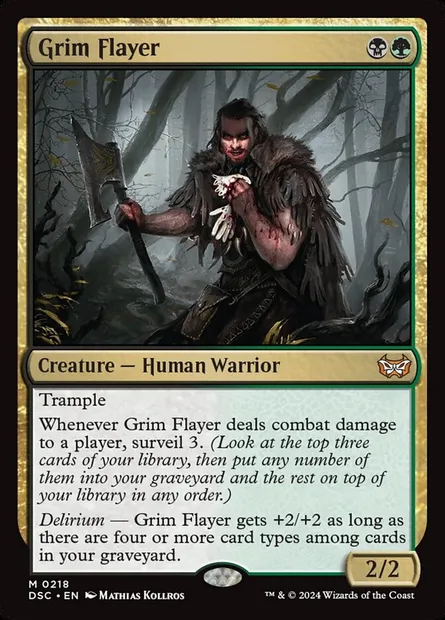 Grim Flayer, Magic card DSC 218 — Duskmourn: House of Horror Commander set