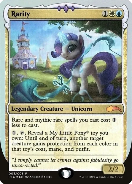 Rarity, Magic card PTG 3 — Ponies: The Galloping set