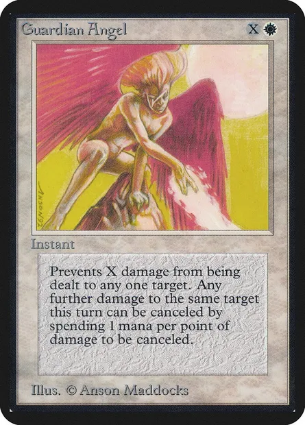 Ange gardien, carte Magic LEA 21 — extension Limited Edition Alpha
