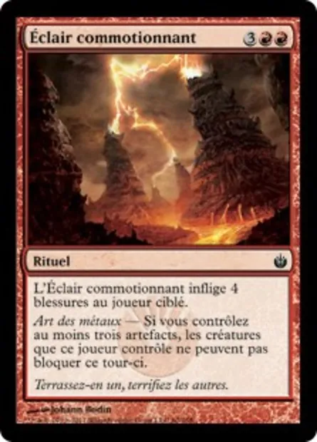 Éclair commotionnant, carte Magic MBS 60 — extension Mirrodin assiégé