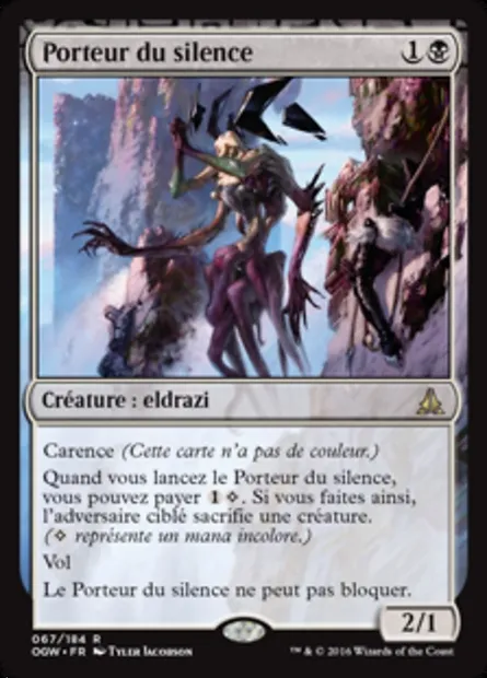 Porteur du silence, carte Magic OGW 67 — extension Le serment des Sentinelles
