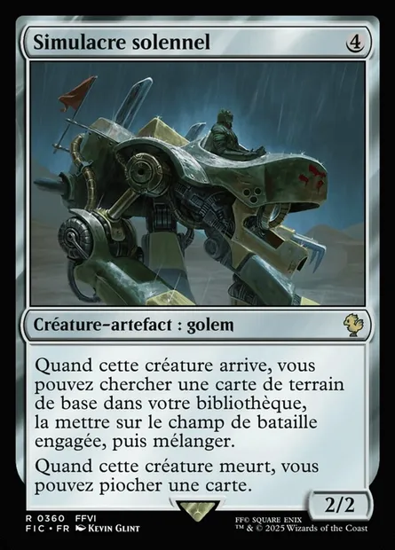 Simulacre solennel, carte Magic FIC 360 — extension Final Fantasy Commander