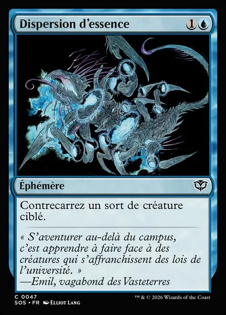 Dispersion d'essence, carte Magic SOS 47 — extension Secrets of Strixhaven
