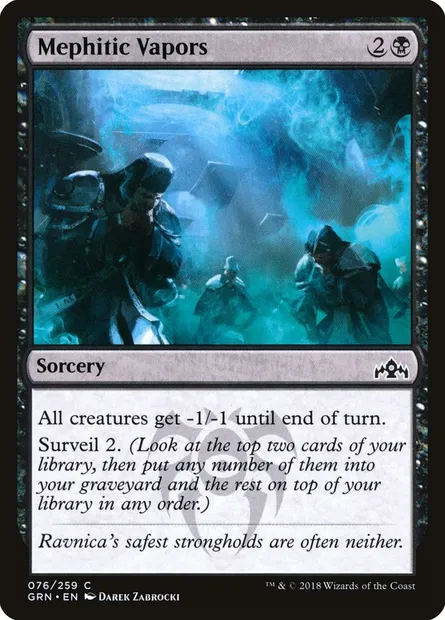 Mephitic Vapors, Magic card GRN 76 — Guilds of Ravnica set