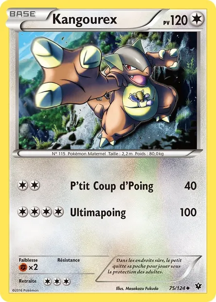 Kangourex, carte Pokémon FCO 75 — extension Impact des Destins