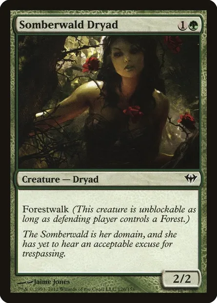Somberwald Dryad, Magic card DKA 126 — Dark Ascension set