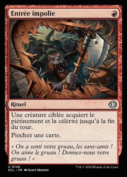 Entrée impolie, carte Magic ECL 146 — extension Lorwyn Eclipsed