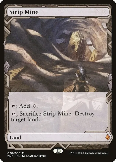 Strip Mine, Magic card ZNE 28 — Zendikar Rising Expeditions set