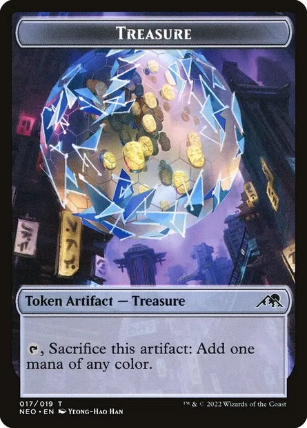 Treasure, carte Magic TNEO 17 — extension Kamigawa: Neon Dynasty Tokens