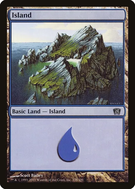 Island, Magic card 8ED 338★ — Eighth Edition set