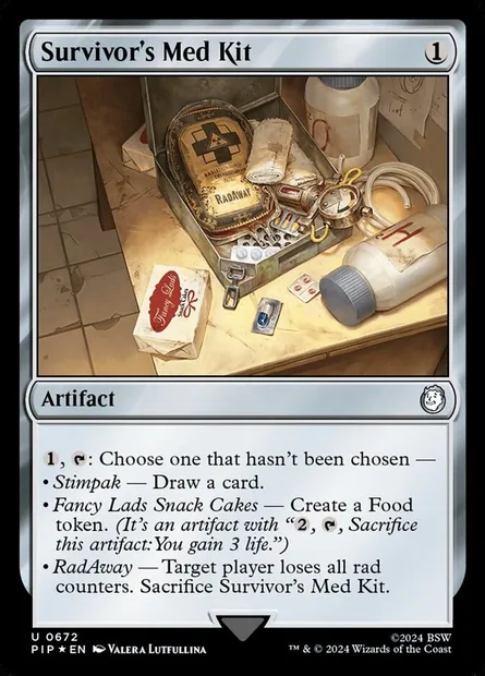 Survivor's Med Kit, Magic card PIP 672 — Fallout set