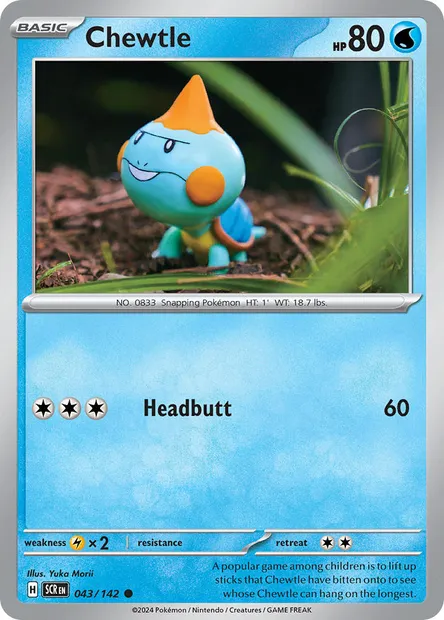 Chewtle, Pokémon card SCR 043 — Stellar Crown set