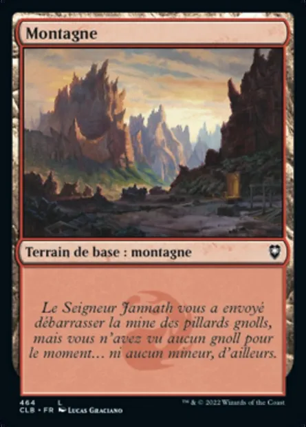 Montagne, carte Magic CLB 464 — extension Commander Légendes : la bataille de la Porte de Baldur