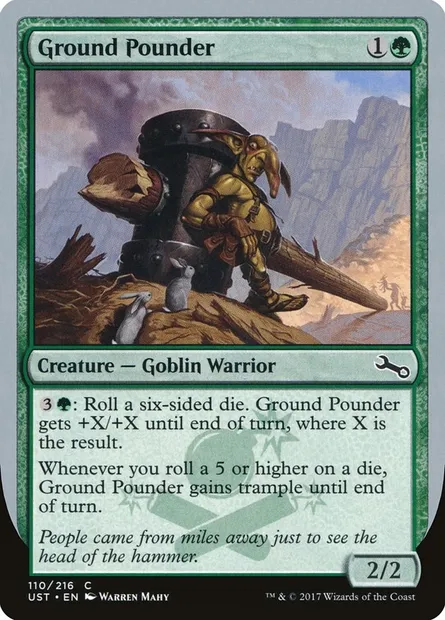 Ground Pounder, carte Magic UST 110 — extension Unstable