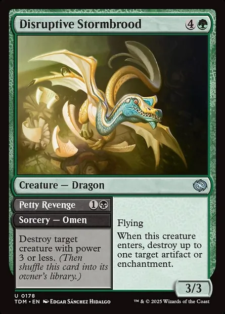 Disruptive Stormbrood // Petty Revenge, Magic card TDM 178 — Tarkir: Dragonstorm set